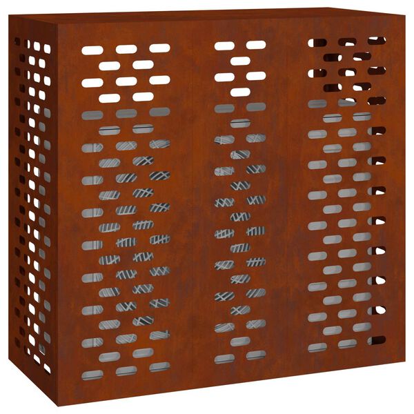 vidaXL Air Conditioner Cover Rusten 110 x 50 x 105 cm Cortenst&aring;l