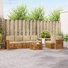 vidaXL Udend&oslash;rs sofagruppe 7 pcs Naturlig og Beige Massivt Akacietr&aelig;