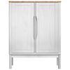 vidaXL Sideboard FLORO Hvid 70 x 30 x 70,5 cm Massivt fyrretr&aelig;