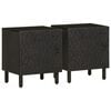 vidaXL sengeborde 2 stk. 40x33x46 cm massivt mangotr&aelig; sort