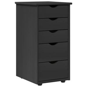 vidaXL Kabinet 34 x 39 x 61,5 cm Massivt fyrretr&aelig; Gr&aring;