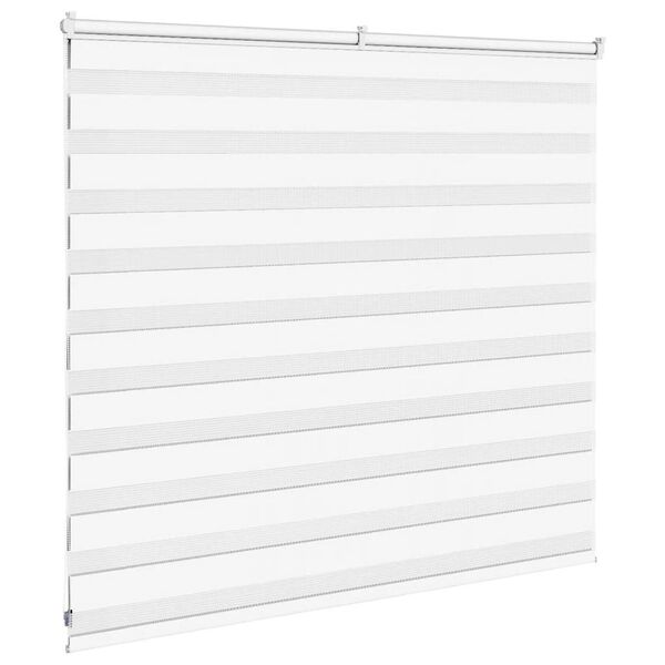 vidaXL zebragardin hvid 155x100 cm stofbredde 150,9 cm polyester
