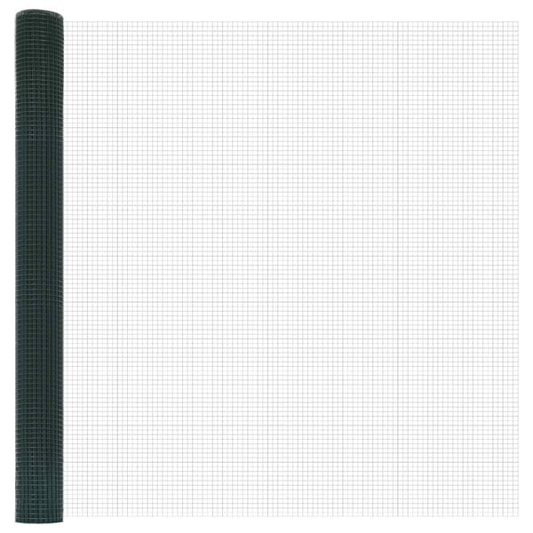 vidaXL Svejset Tr&aring;dhegn Gr&oslash;n 1.5 x 10 m