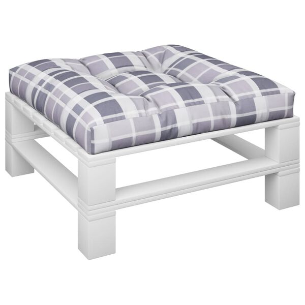 vidaxL pallehynde 80x80x12 cm stof gr&aring;ternet