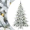 vidaXL Kunstigt Hinged Juletr&aelig; med 300 LED'er Hvid 210 cm PVC og St&aring;l