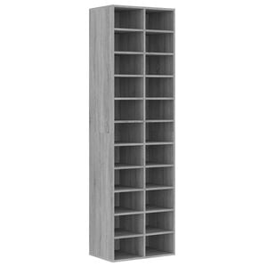 vidaXL skoreol 54x34x183 cm konstrueret tr&aelig; gr&aring; sonoma-eg