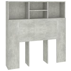 vidaXL sengegavl med opbevaring 100x19x103,5 cm betongr&aring;