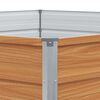 vidaXL H&aelig;vet Havebed Tr&aelig;look 129 x 129 x 45 cm Galvaniseret st&aring;l