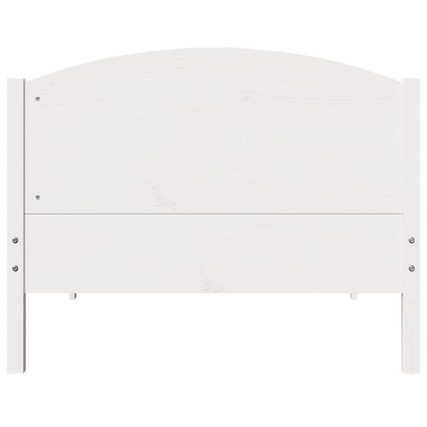 vidaXL sengeramme uden madras 100x200 cm massivt fyrretr&aelig; hvid