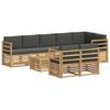 vidaXL Udend&oslash;rs sofagruppe 8 pcs Hvid og antracit 59 x 59 x 37 cm