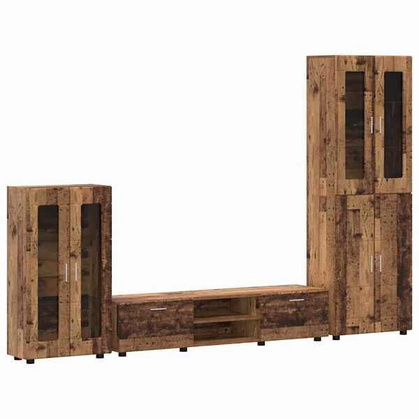 vidaXL TV-m&oslash;bels&aelig;t med skuffe FLORIN Gammelt tr&aelig; Konstrueret tr&aelig;