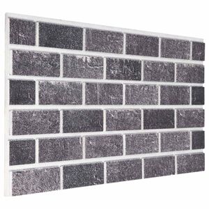 vidaXL V&aelig;gpaneler 10 stk. 100 x 50 cm Sort og gr&aring; EPS Skum