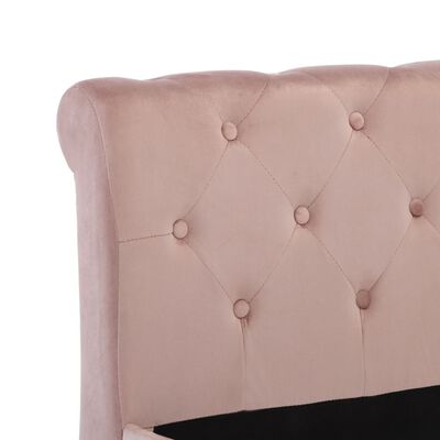 vidaXL sengestel 120x200 cm pink fløjl