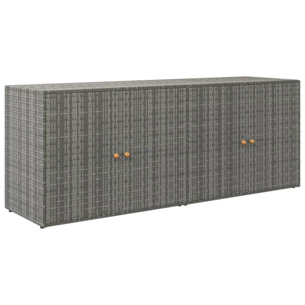 vidaXL opbevaringsskab til haven 198x55,5x80 cm polyrattan gr&aring;