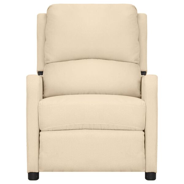 vidaXL l&aelig;nestol stof cremefarvet