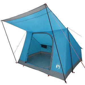 vidaXL Camping telt med tag med opbevaring Bl&aring; 282 x 225 x 154 cm taft