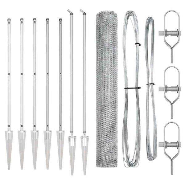 vidaXL Hegnsp&aelig;l S&oslash;lv 10 x 1,4 m (25 mm net) St&aring;l