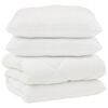 vidaXL Dyne med puder med pude 3 pcs Hvid Mikrofiber og Dunfjer