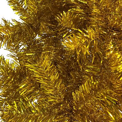 vidaXL smalt juletræ med lys 150 cm guldfarvet