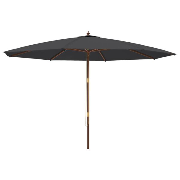 vidaXL haveparasol med tr&aelig;stang 400x273 cm sort