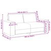 vidaXL Sofa Sort 180 x 78 x 84 cm Stof