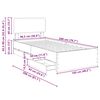 vidaXL Sengestel med hovedg&aelig;rde Brun eg 100 x 200 cm Konstrueret tr&aelig;