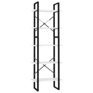 vidaXL bogreol med 5 hylder 60x30x175 cm konstrueret tr&aelig; hvid