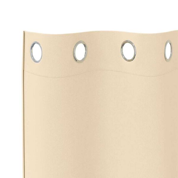 vidaXL M&oslash;rkl&aelig;gningsgardiner med ringe 2 pcs Creme 260 x 140 cm