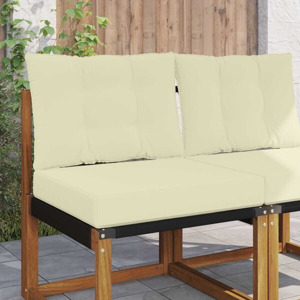 vidaXL Udend&oslash;rs Sofa Pude 2 pcs Creme Polyester