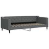vidaXL daybed med udtr&aelig;k 80x200 cm stof m&oslash;rkegr&aring;