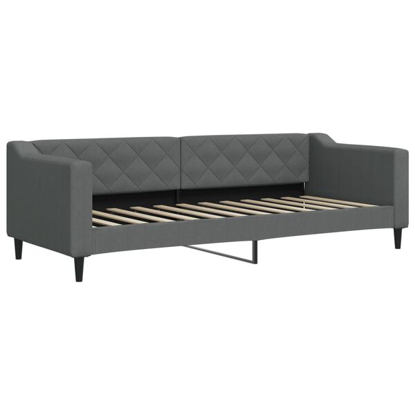 vidaXL daybed med udtr&aelig;k 80x200 cm stof m&oslash;rkegr&aring;