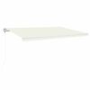 vidaXL markise m. LED + vindsensor 500x350 cm automatisk cremefarvet