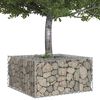 vidaXL Gabion h&oslash;jbed S&oslash;lv 80 x 80 x 40 cm Galvaniseret st&aring;l
