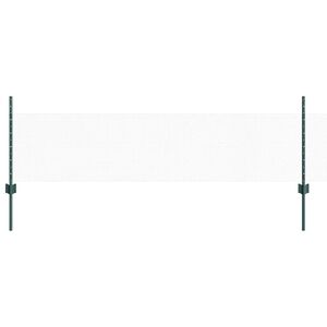 vidaXL Sekskantet hegn med stolpe 100 x 0,5 m PVC-belagt st&aring;l Gr&oslash;n
