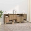 vidaXL Sideboards 3 pcs Artisan Egetr&aelig; 60 x 35 x 70 cm Konstrueret tr&aelig;