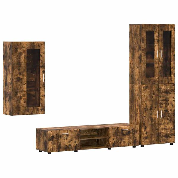 vidaXL TV-m&oslash;bels&aelig;t med skuffe med d&oslash;r FLORIN R&oslash;get eg Konstrueret tr&aelig;