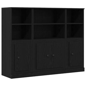 vidaXL Highboard Sort eg 132 x 35,5 x 103,5 cm Konstrueret tr&aelig;