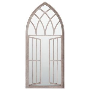 vidaXL havespejl 100x45 cm jern sandfarvet