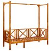 vidaXL havebænk med baldakin massivt akacietræ