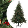vidaXL Kunstigt Hinged Juletr&aelig; 120 cm PVC og metal Gr&oslash;n
