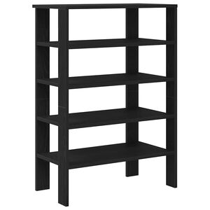 vidaXL skostativ 61x32x87,5 cm konstrueret tr&aelig; sort