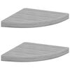 vidaXL hj&oslash;rnehylder 2 stk. 35x35x3,8 cm MDF betongr&aring;
