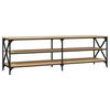 vidaXL tv-bord 160x40x50 cm konstrueret tr&aelig; sonoma-eg