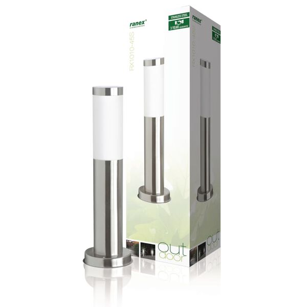 Ranex pullertlampe til haven 20 W krom 45 cm RX1010-45