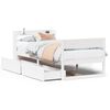 vidaXL sengeramme uden madras 75x190 cm massivt fyrretr&aelig; hvid