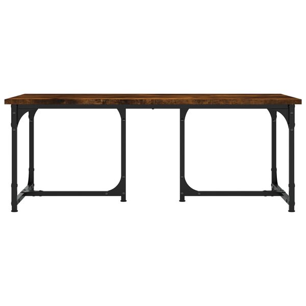 vidaXL sofabord 90x50x35 cm konstrueret træ røget egetræsfarve