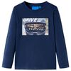 Lang&aelig;rmet T-shirt til b&oslash;rn str. 104 bl&aring;meleret
