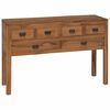 vidaXL Sideboard Naturfarvet 110 x 35 x 75,5 cm Massiv Teaktr&aelig;