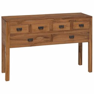 vidaXL Sideboard Naturfarvet 110 x 35 x 75,5 cm Massiv Teaktr&aelig;