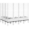 vidaXL plantekasse med espalier 160x120x142 cm PP hvid